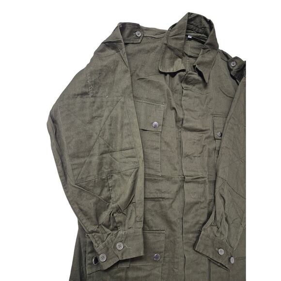 Army Green Military Style 4 Pocket Utility Jacket Sz 48 100% Cotton UNUSED - Picture 2 of 5